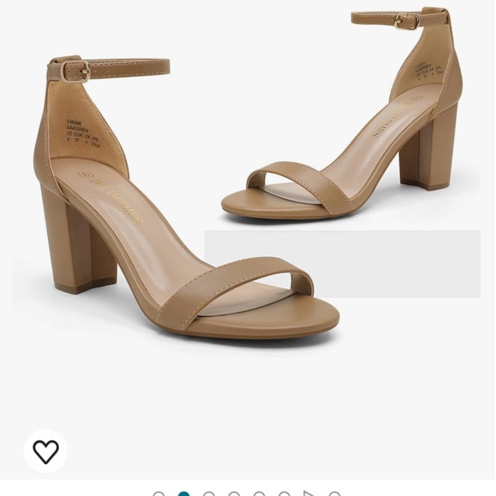 NWOT Dream Pairs Nude ankle straps open toe  heels sandal…